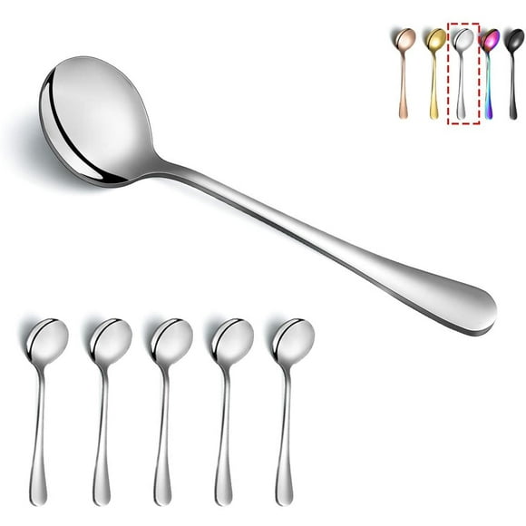 Stainless Steel Soup Spoon Kitchen Tableware Chinese Tablespoon S/M/L Capacity